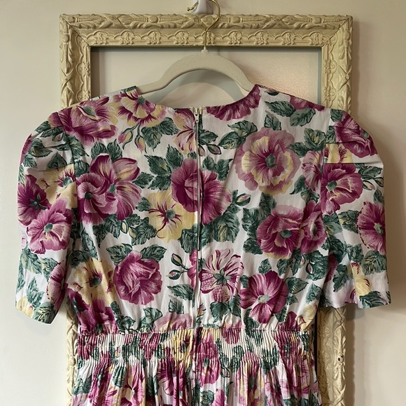 HOMEMADE | Floral Cottage Core Homemade Vintage Women's Dress - Picture 11 of 16